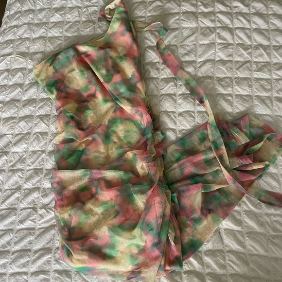 Astr the label one shoulder neck tie midi dress - Picture 7 of 12